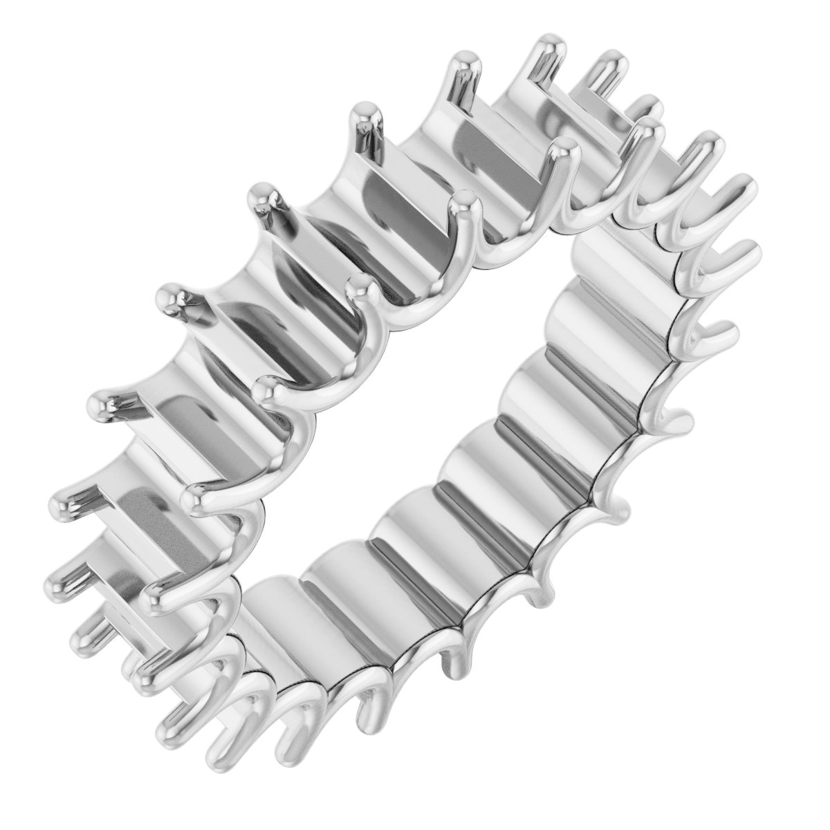 Shared U-Prong Eternity Band
