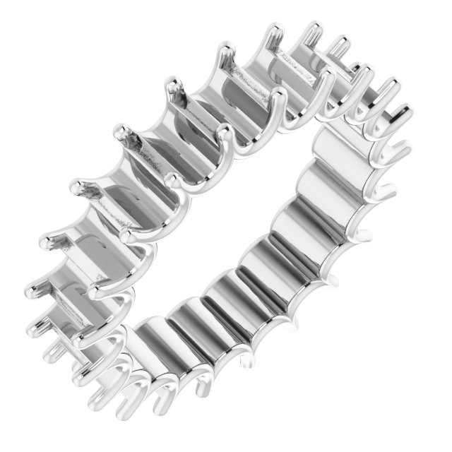Shared U-Prong Eternity Band
