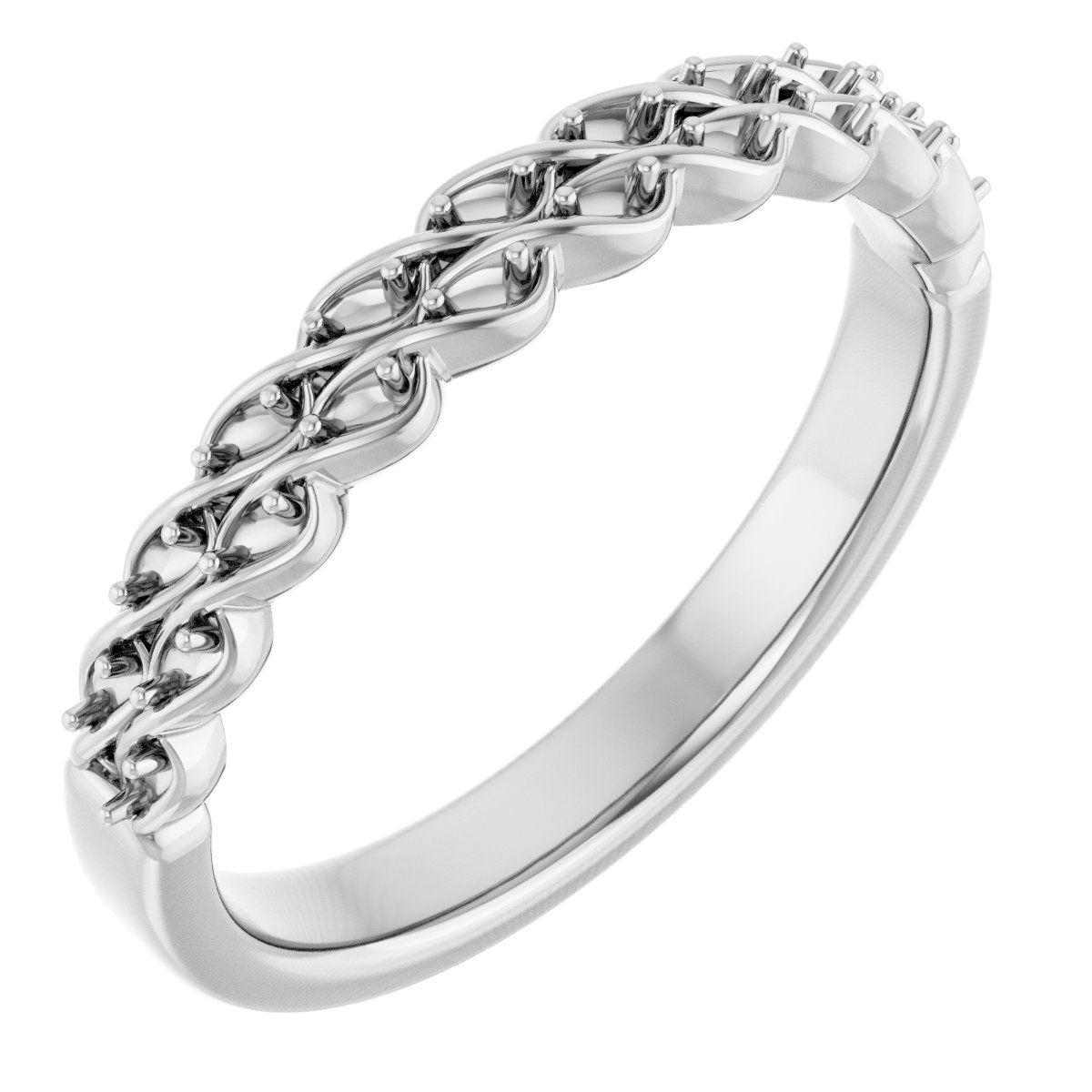 14K White 1/10 CTW Diamond Anniversary Band