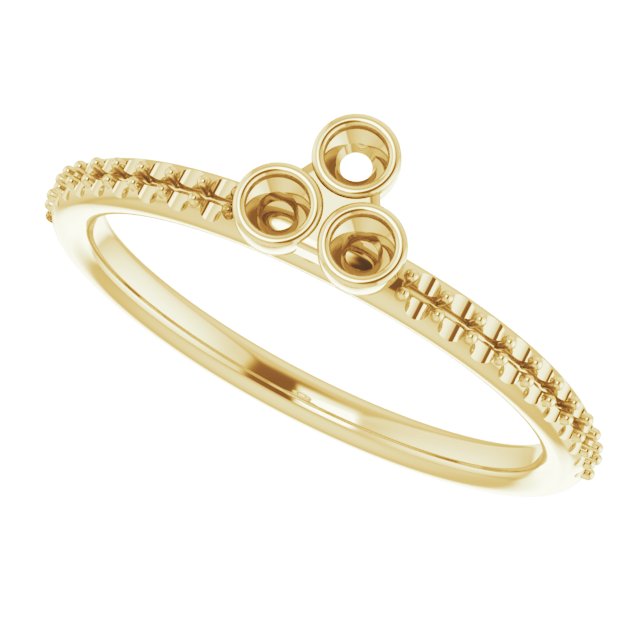 14K Yellow 1/5 CTW Natural Diamond Stackable Ring  