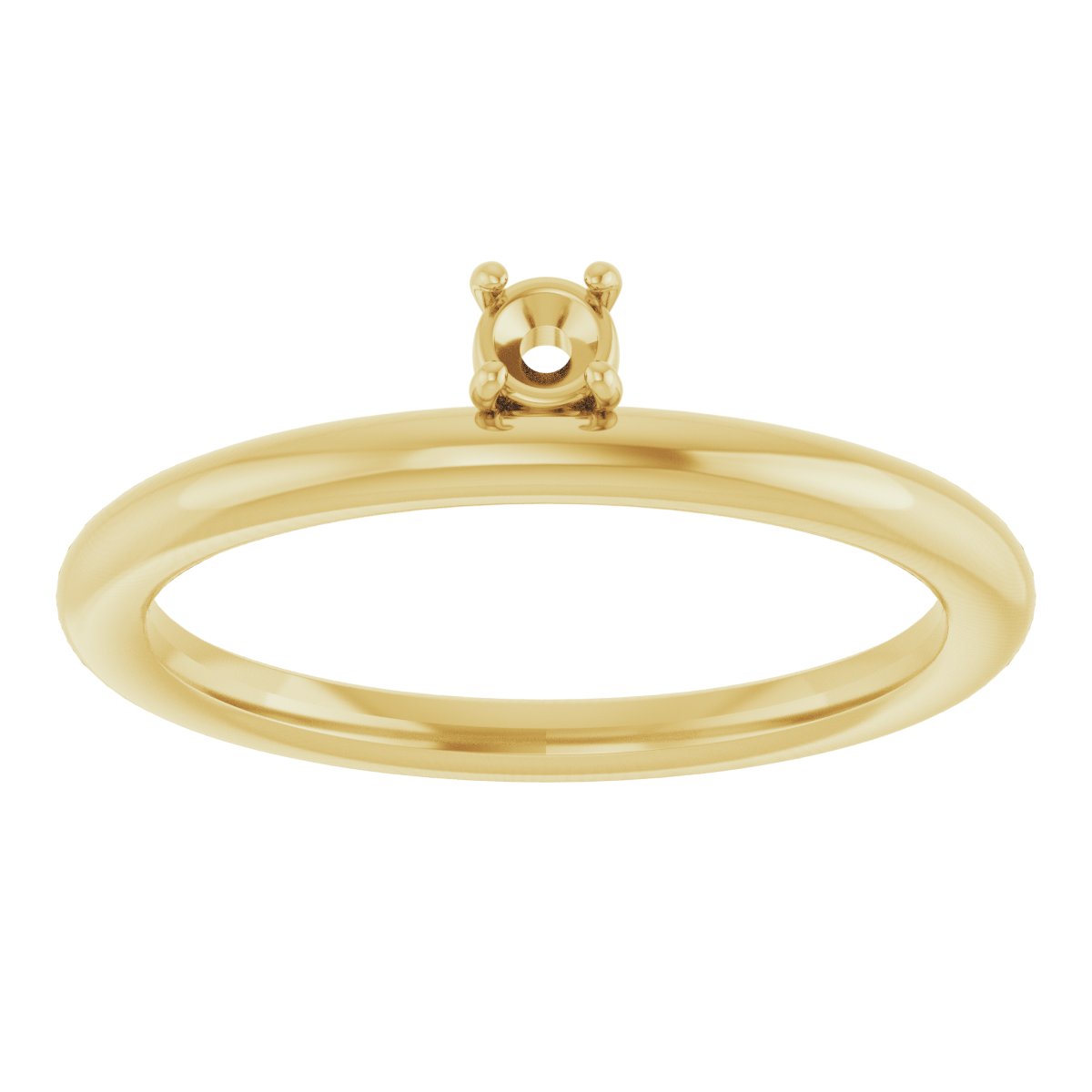 14K Yellow 1/10 CT Lab-Grown Diamond Stackable Ring 