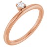 14K Rose .10 CT Diamond Stackable Ring Ref. 12972132