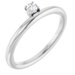 14K White 1/10 CT Diamond Stackable Ring 