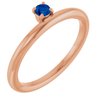 14K Rose Blue Sapphire Stackable Ring Ref. 13079505