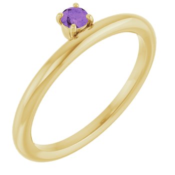 14K Yellow Amethyst Stackable Ring Ref. 13079479