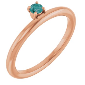 14K Rose Chatham® Created Alexandrite Stackable Ring Ref. 13079501
