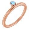 14K Rose Aquamarine Stackable Ring Ref. 13079490
