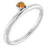 Sterling Silver Cubic Zirconia Stackable Ring Ref. 13079516