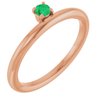 14K Rose Emerald Stackable Ring Ref. 13079498