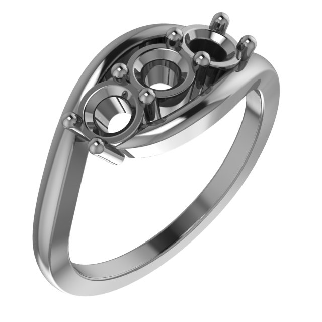 Diamond 3-Stone Anniversary Ring alebo neosadený