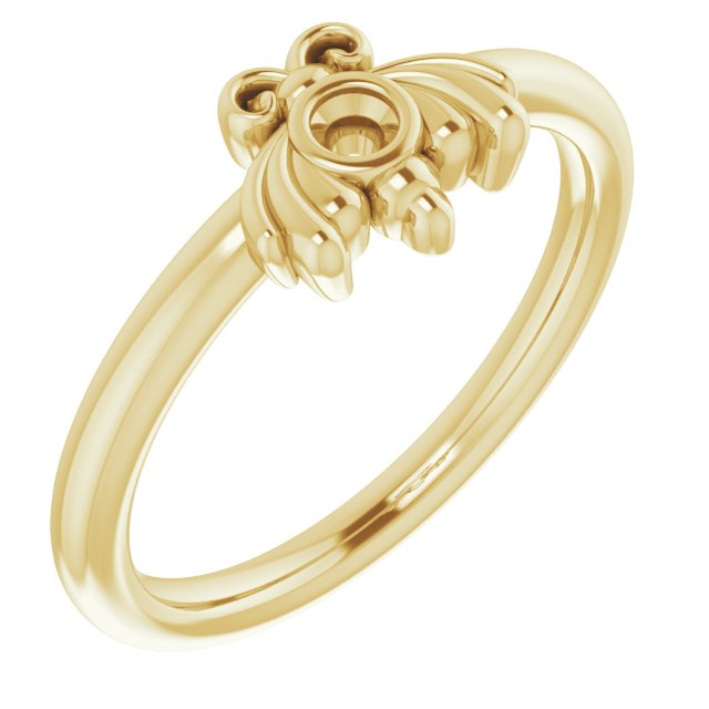 14K Yellow .03 CTW Diamond Youth Bee Ring