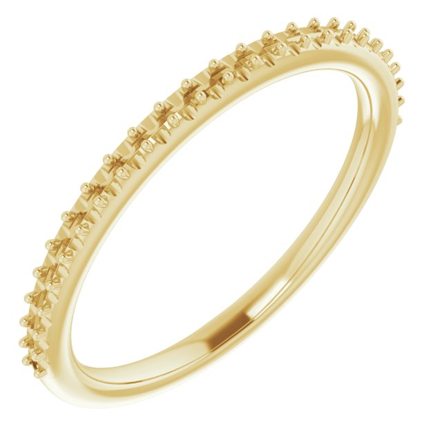 14K Yellow 1/5 CTW Natural Diamond Band for 8x6 mm Oval Ring
