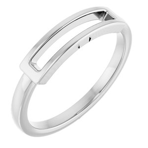 Sterling Silver Open Bar Ring