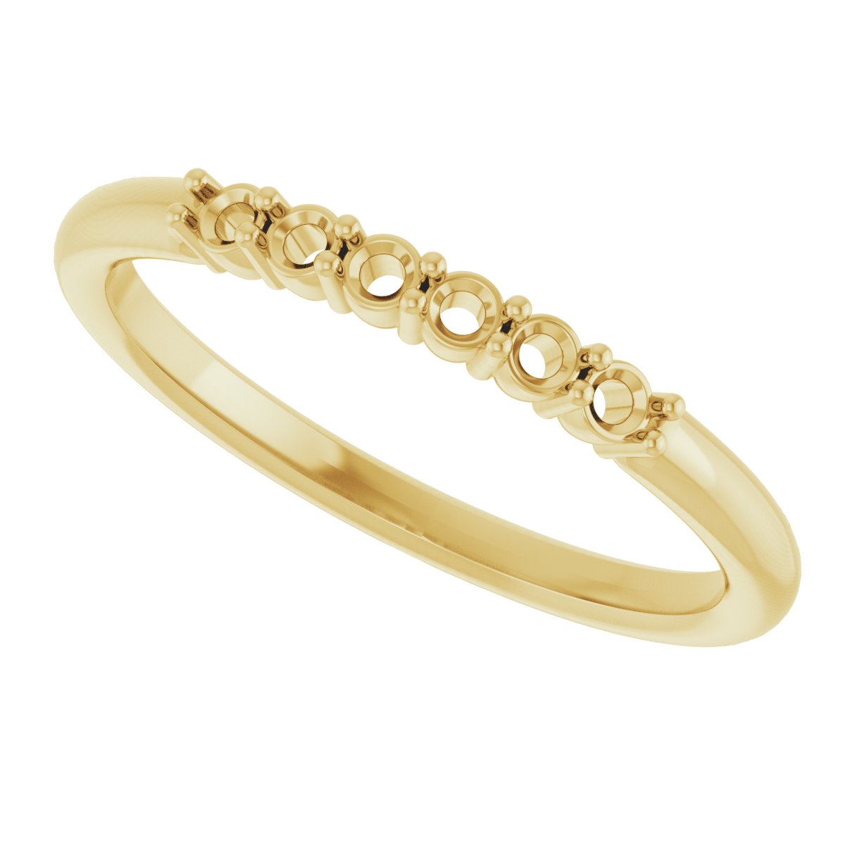 14K Yellow 1/8 CTW Natural Diamond Stackable Ring