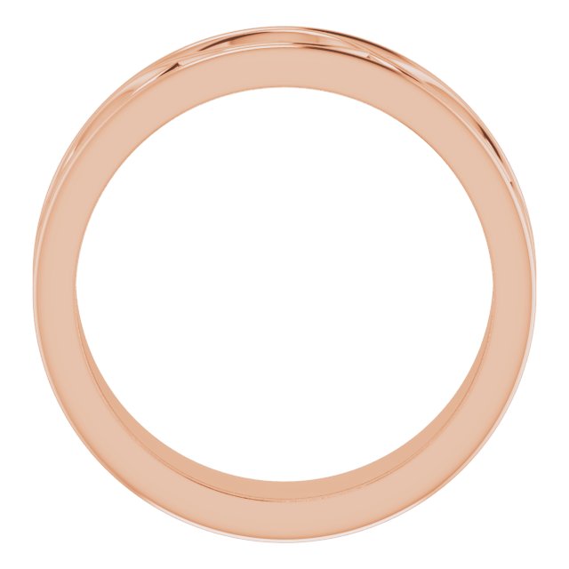 14K Rose 6.4 mm Infinity-Inspired Band Size 7.5