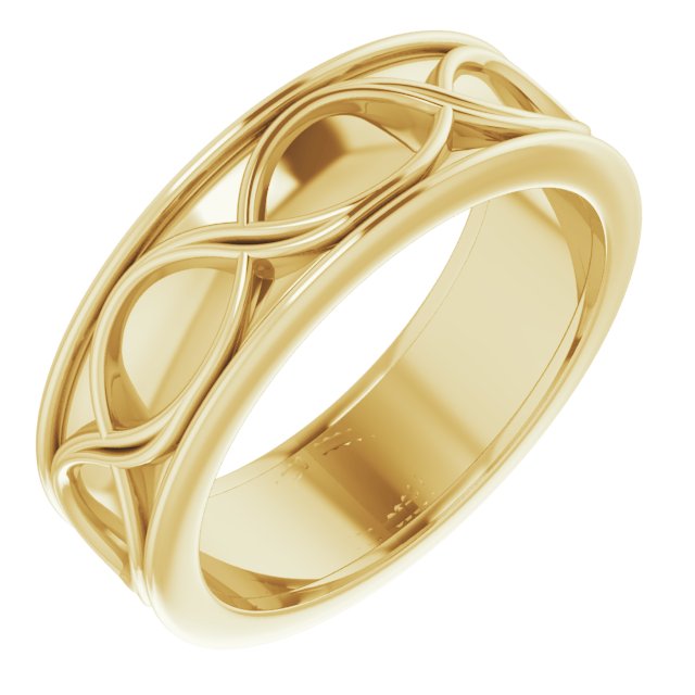14K Yellow 6 mm Infinity-Inspired Band Size 7