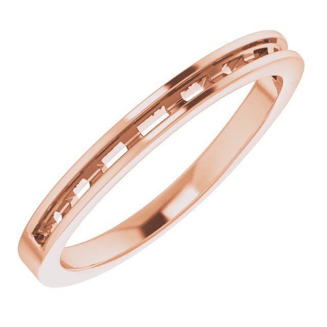 14K Rose 1/5 CTW Diamond Matching Band