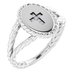 Sterling Silver .02 CTW Natural Diamond Cross Ring