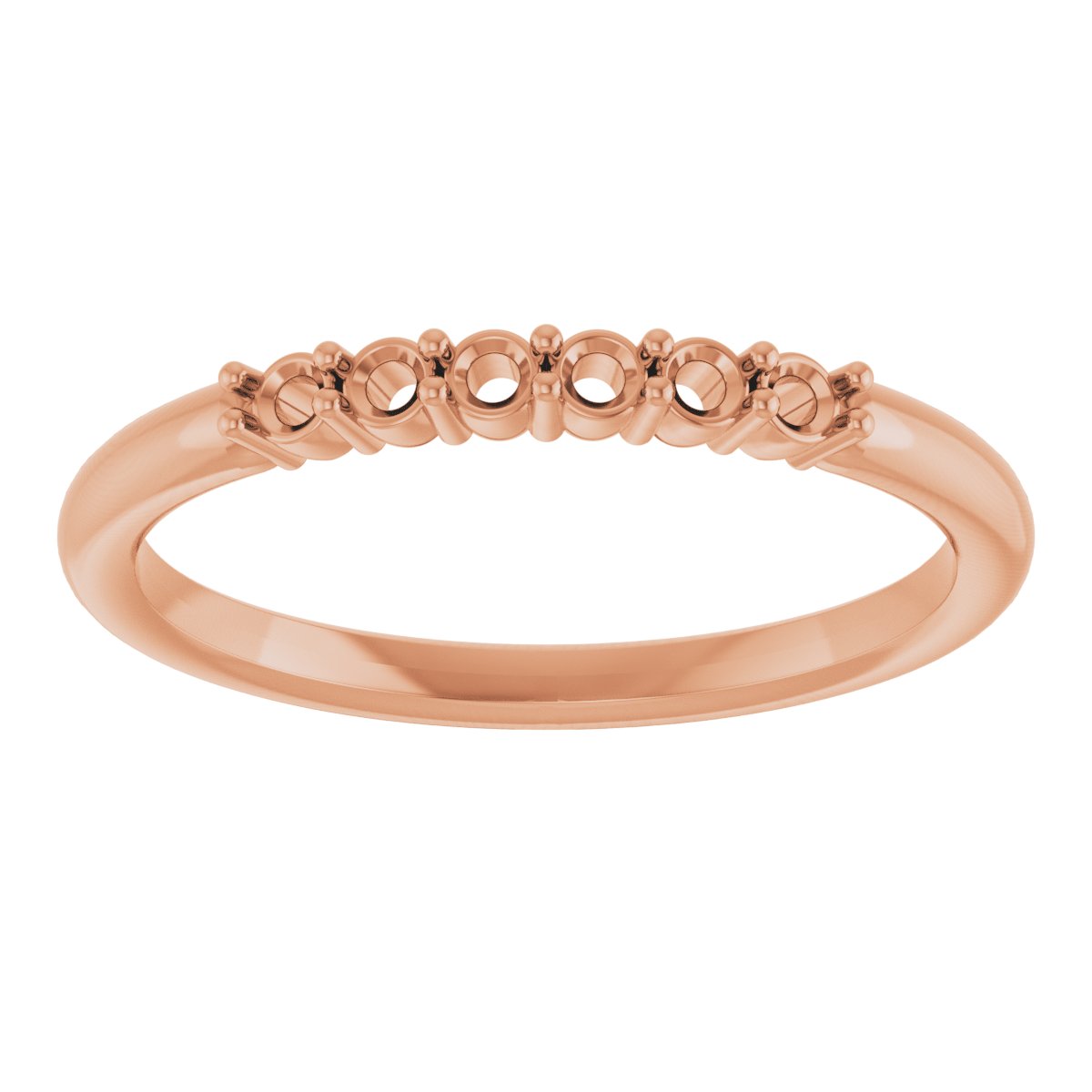 14K Rose 1/8 CTW Diamond Stackable Ring