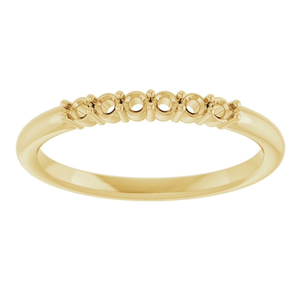 14K Yellow 1/8 CTW Natural Diamond Stackable Ring