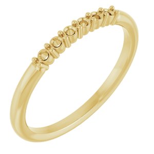 14K Yellow Stackable Ring Mounting
