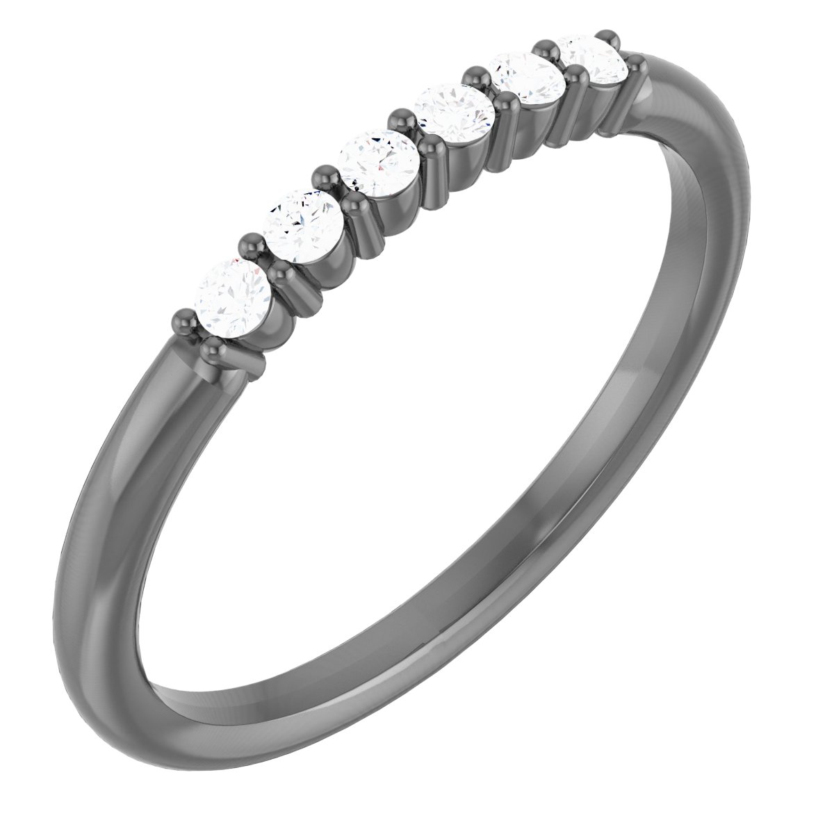 Sterling Silver 1/8 CTW Natural Diamond Stackable Ring      