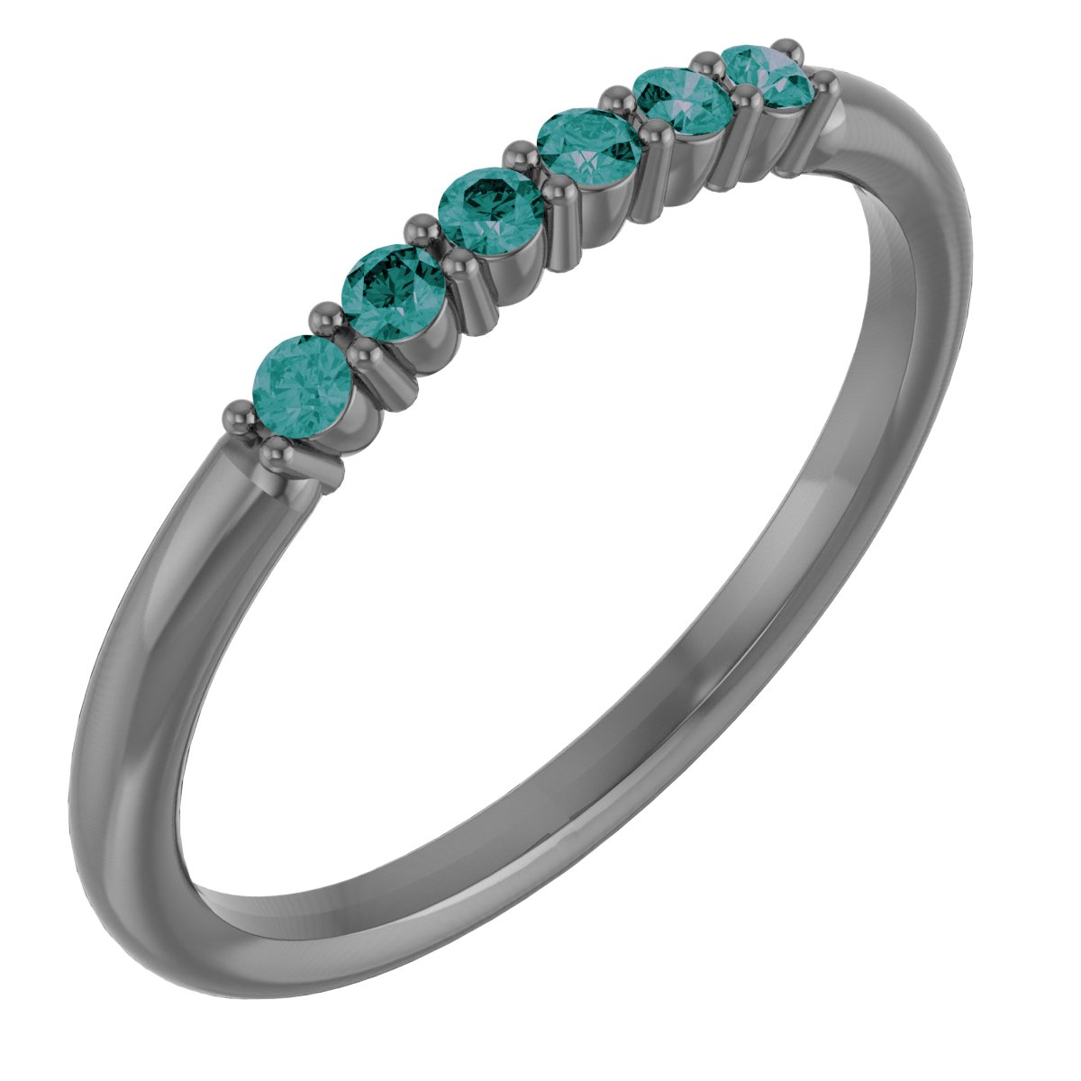 Platinum Alexandrite Stackable Ring Ref 14621137
