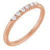 14K Rose .125 CTW Diamond Stackable Ring Ref 12974297