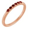 14K Rose Mozambique Garnet Stackable Ring Ref 14621164