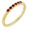 14K Yellow Mozambique Garnet Stackable Ring Ref 14621163