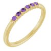 14K Yellow Amethyst Stackable Ring Ref 14621167