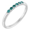 Sterling Silver Alexandrite Stackable Ring Ref 14621508