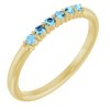14K Yellow Aquamarine Stackable Ring Ref 14621127