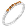 Sterling Silver Citrine Stackable Ring Ref 14621513