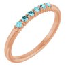 14K Rose Blue Zircon Stackable Ring Ref 14621148
