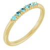 14K Yellow Blue Zircon Stackable Ring Ref 14621147