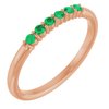 14K Rose Emerald Stackable Ring Ref 14621132