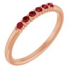 14K Rose Ruby Stackable Ring Ref 14621140