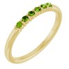 14K Yellow Peridot Stackable Ring Ref 14621151