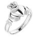 Sterling Silver 8.5 mm Claddagh Ring Size 7 