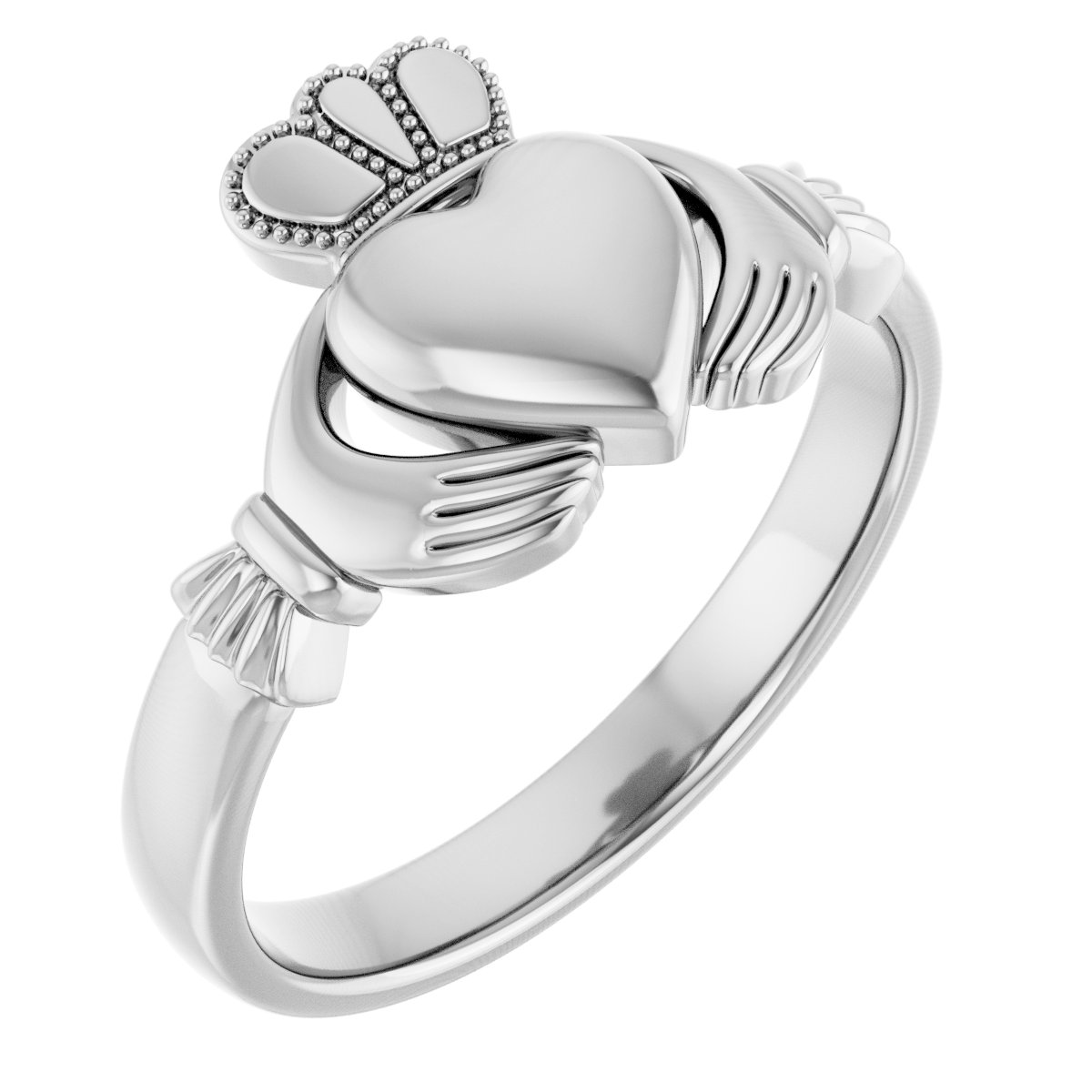 Continuum Sterling Silver 10.5 mm Claddagh Band Size 11