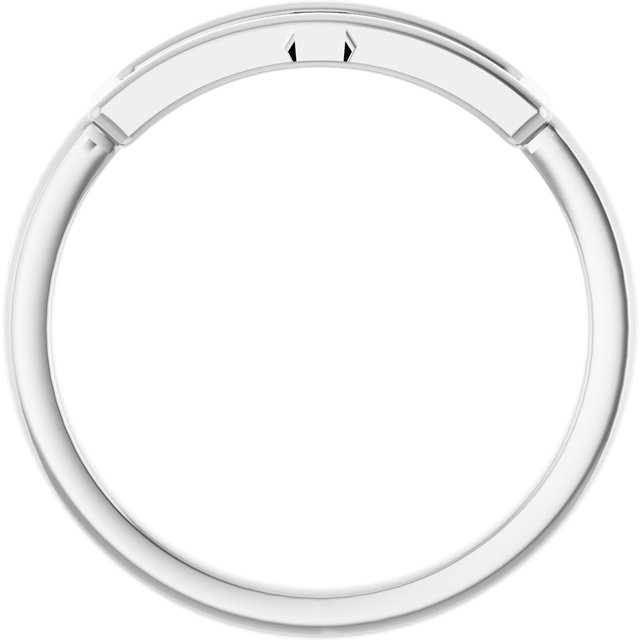 14K White Open Bar Ring