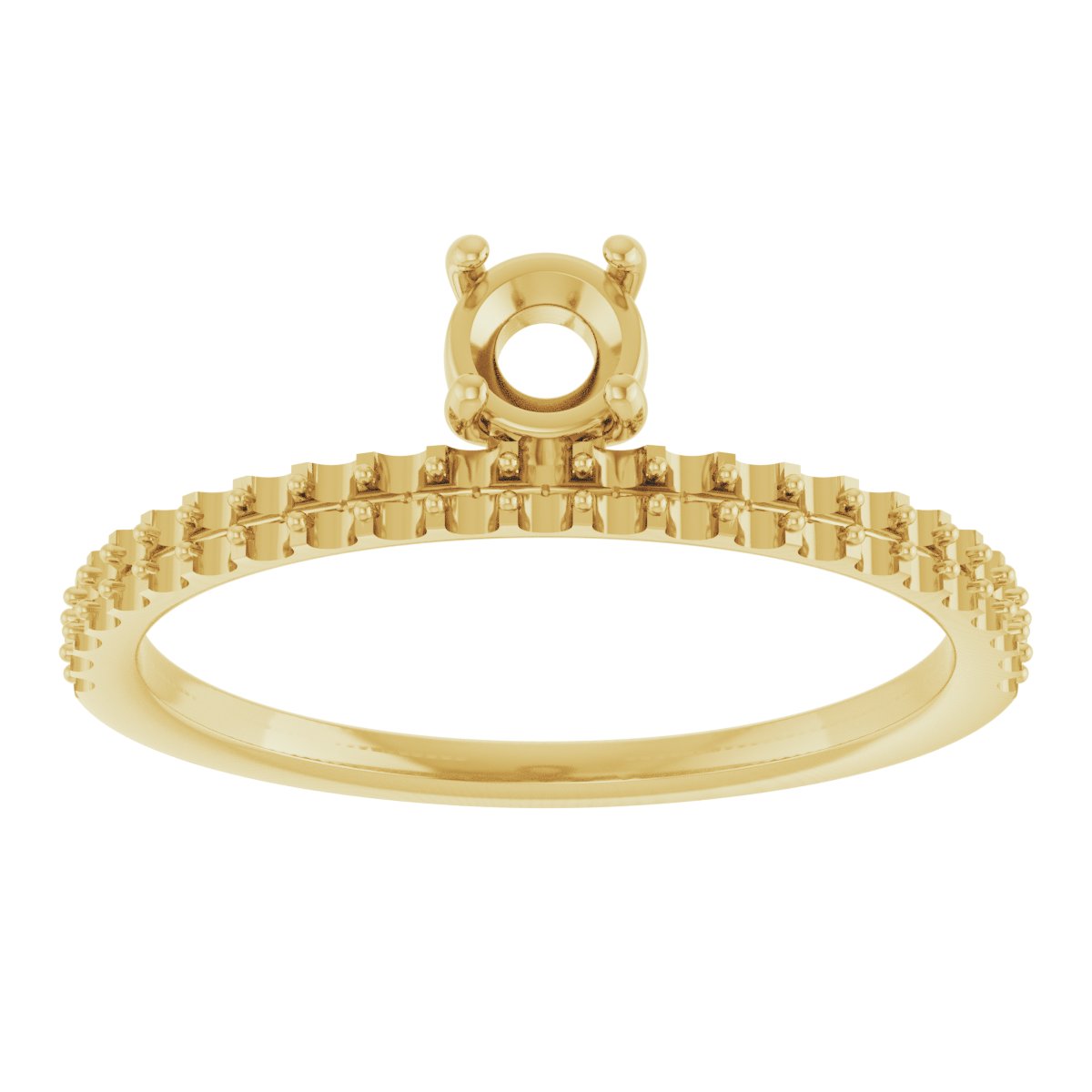 14K Yellow 1/2 CTW Natural Diamond Stackable Ring 