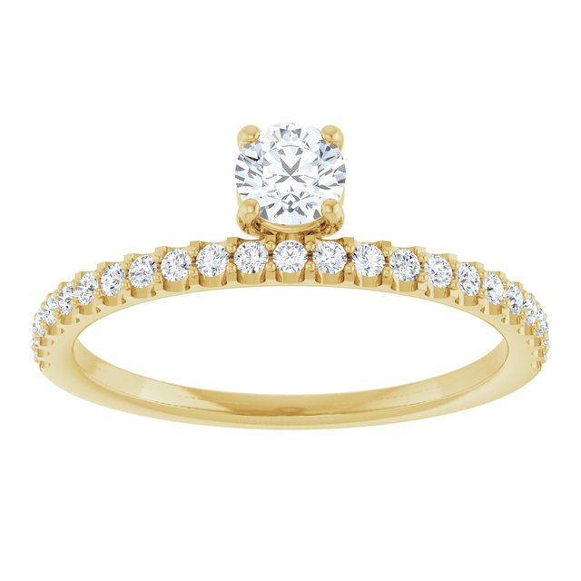 14K Yellow 1/2 CTW Natural Diamond Stackable Ring 