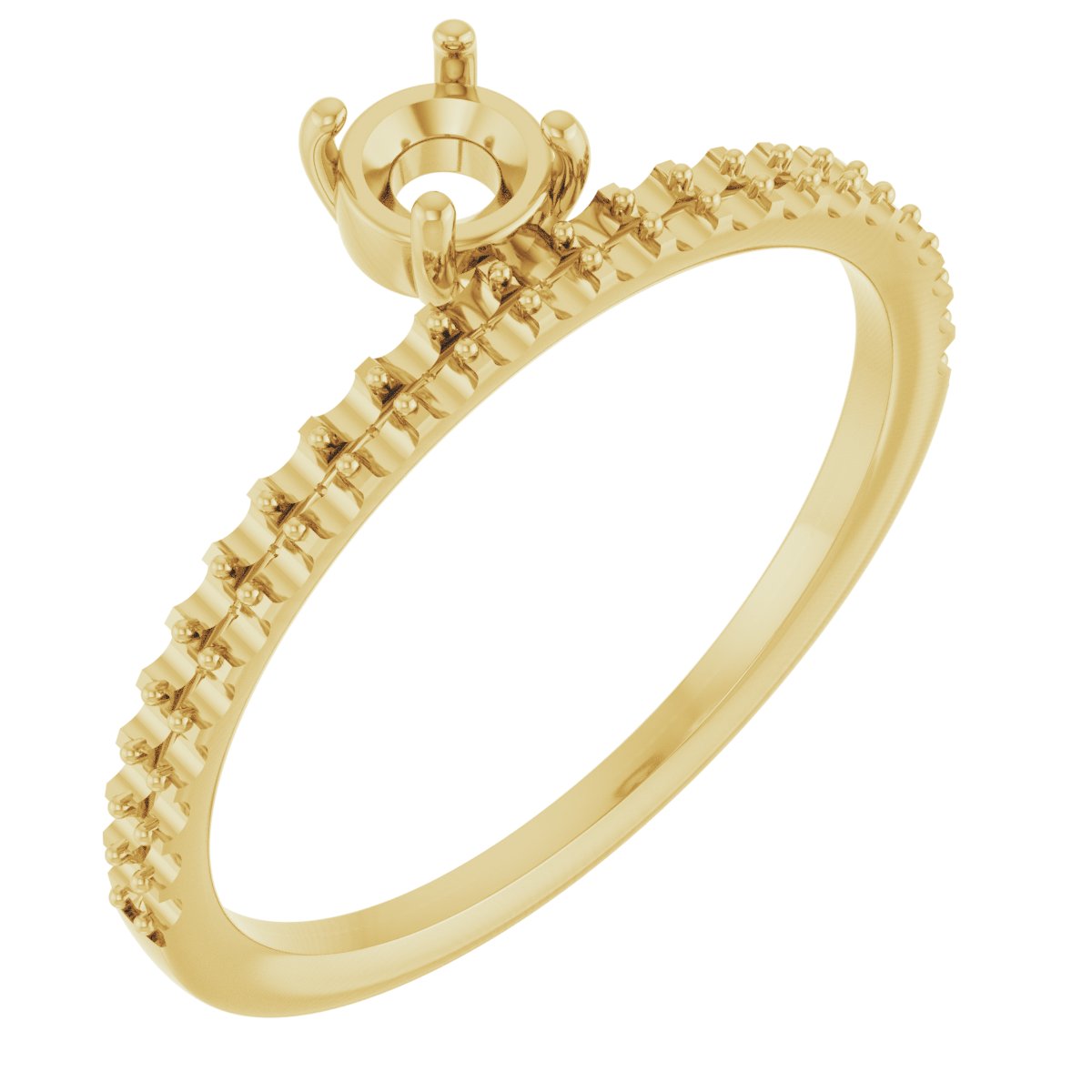 14K Yellow 1/2 CTW Natural Diamond Stackable Ring 