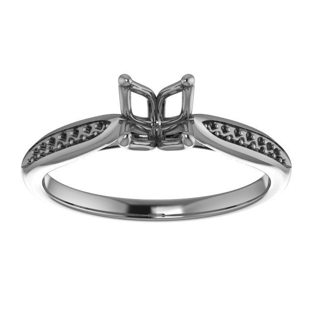8.2 mm Round Engagement Ring Mounting view 3
