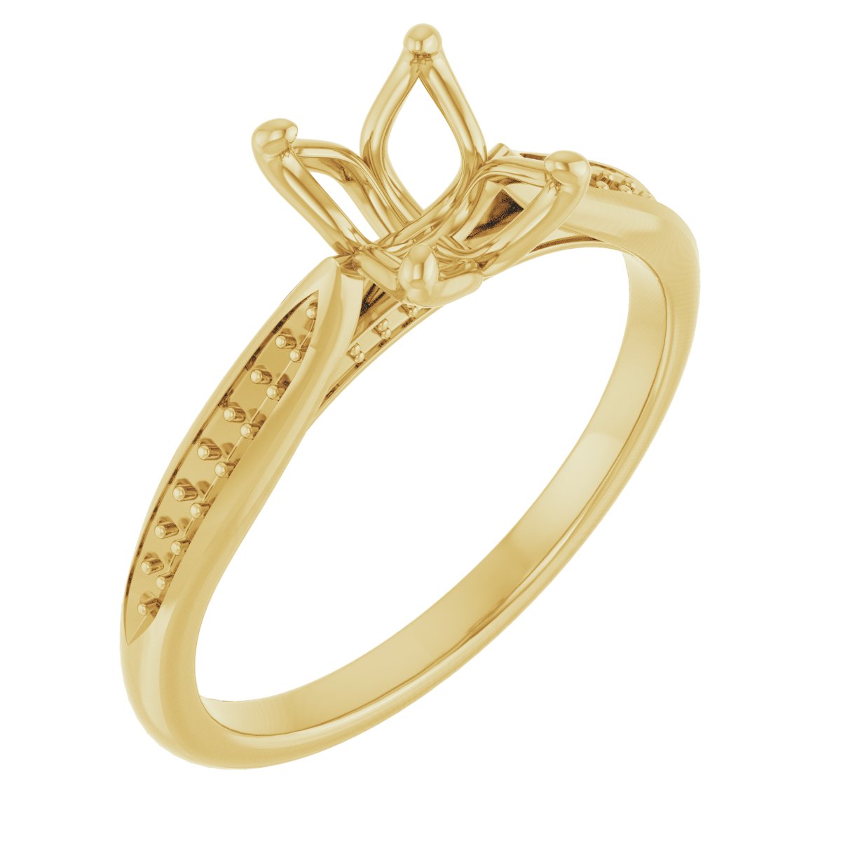 18 K Yellow Gold Accented Engagement Ring