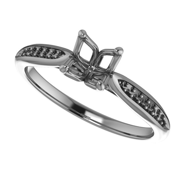 8.2 mm Round Engagement Ring Mounting view 5