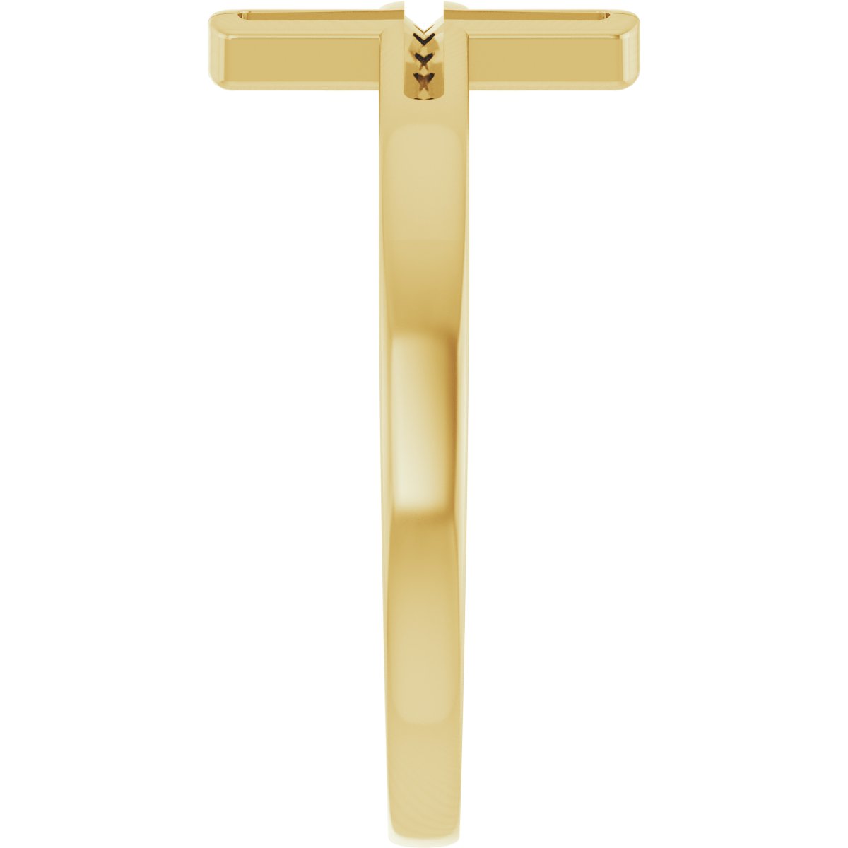 14K Yellow 1/10 CTW Diamond Sideways Cross Ring