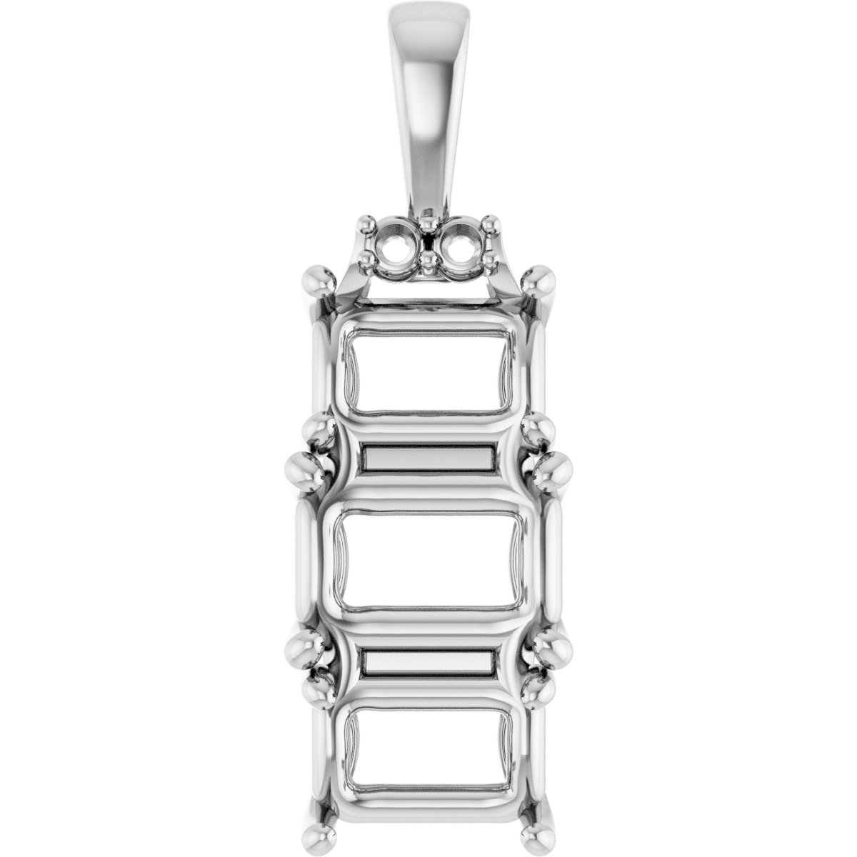Accented Three-Stone Pendant